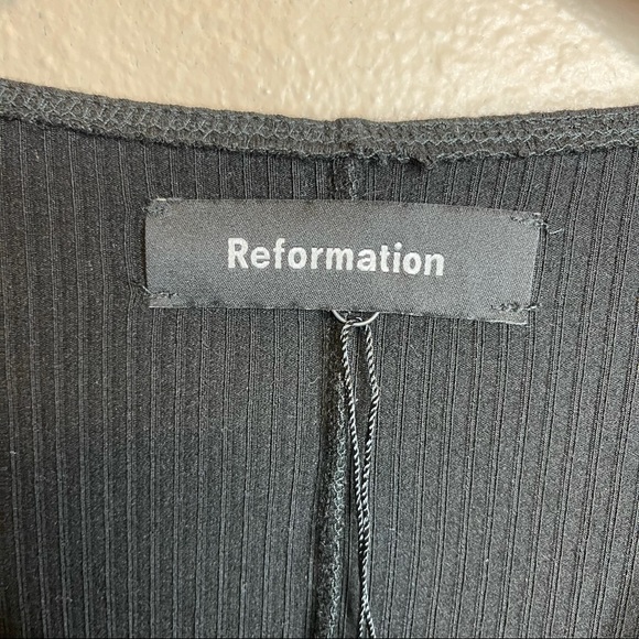 Reformation NWT Polina Dress Black Size Large - Picture 5 of 8